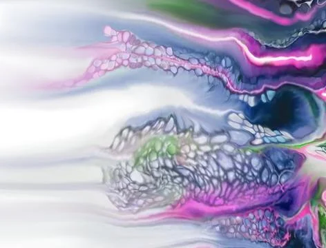 Liquid acrylic abstract pattern. Marbling effect Stock Illustration