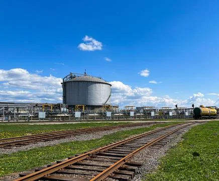 Liquid ammonia storage. Storage of liquid ammonia Stock Photos