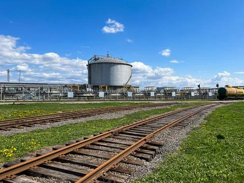 Liquid ammonia storage. Storage of liquid ammonia Stock Photos