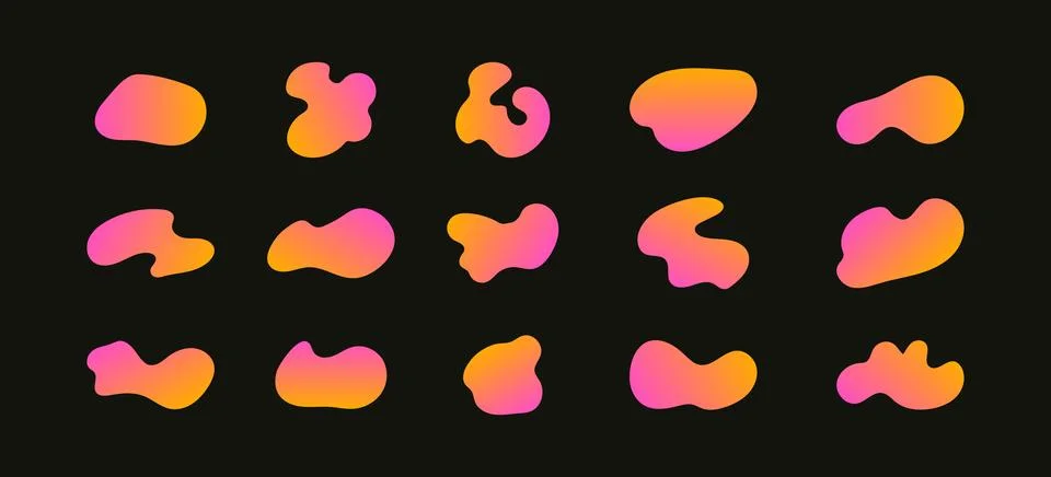 Liquid amoeba forms Stock Illustration