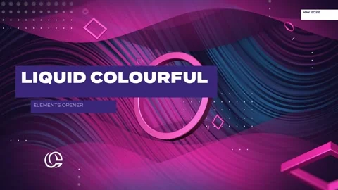 After Effects: Liquid and Colourful Elements Typography #201015148