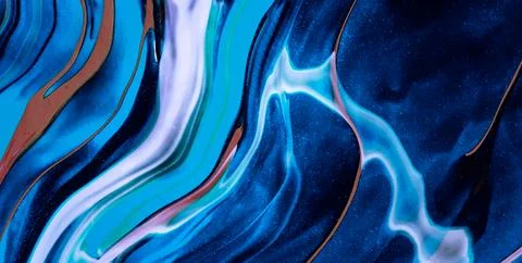 Liquid and Water Patterns in a Grunge Art Illustration Stock Illustration
