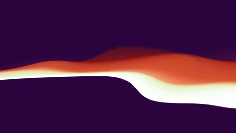 Liquid animation of 3d orange wave on blue background. Fluid shape moving loop Stock Footage 156699090