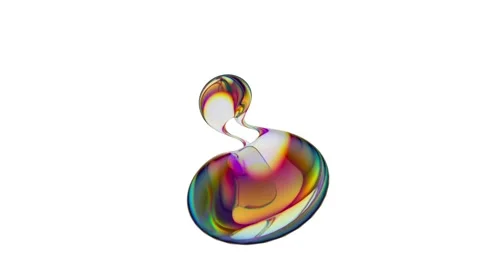 Liquid animation of a dispersion shape. Seamless loop. Stock Footage 142258226