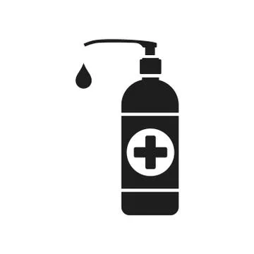 Liquid antiseptic icon. Vector illustration on withe background. Isolated. Stock Illustration