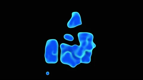 Liquid appearance like icon on a black background. Stock Footage 237938876