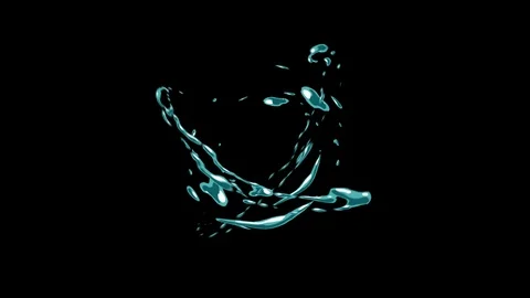Liquid atomic motion with dark background Stock Footage 123891845
