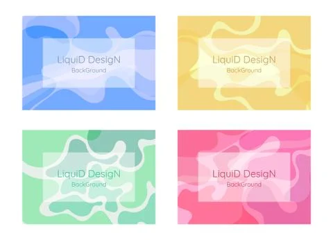 Liquid background design and modern art fluid style with space for text. vect Stock Illustration