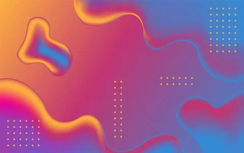 Liquid background with fluid gradient shapes. Stock Illustration