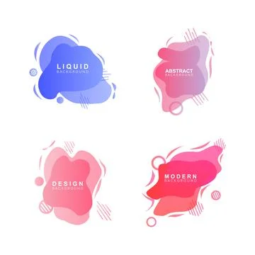 Liquid Background, Gradient Bubble Vector, Logo Template Banner And Abstrac.. Stock Illustration
