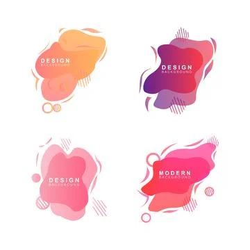 Liquid Background, Gradient Bubble Vector, Logo Template Banner And Abstrac.. Stock Illustration