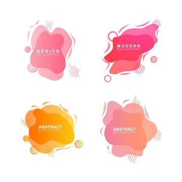 Liquid Background, Gradient Bubble Vector, Logo Template Banner And Abstrac.. Stock Illustration