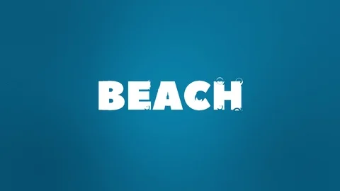 Liquid Beach Text Reveal Video stock 102295000