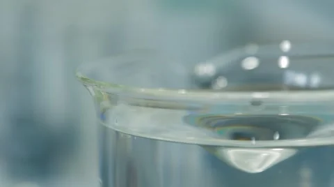 Liquid In Beakers In Science Laboratory Stock Footage 61458445