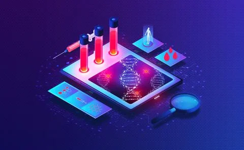 Liquid Biopsy Technology Concept - Early Detection of Cancer Through Circulat Stock Illustration