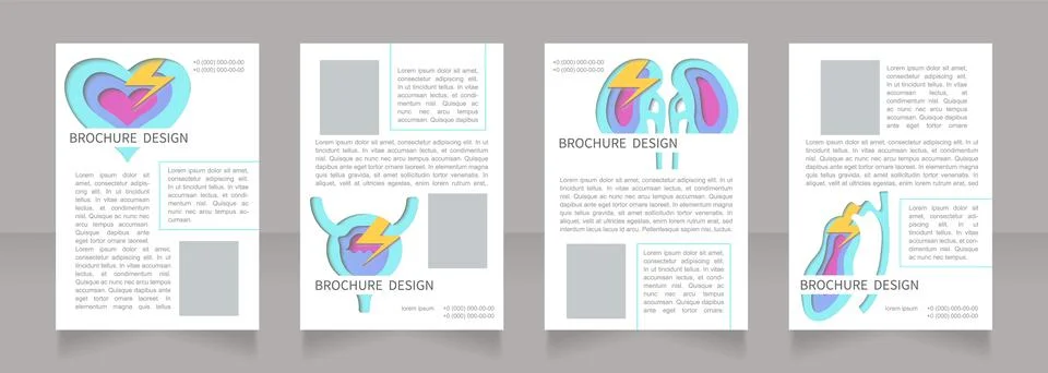 Liquid biopsy testing preparation blank brochure layout design Illustrazione stock
