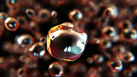 Liquid black drops jumping in slow motion 4K Stock-Footage 149616247