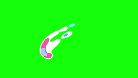 Liquid blob animated splash fx greenbox Stock Footage 293136985