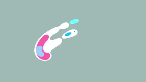 Liquid blob animated splash fx isolated Stock Footage 293136986