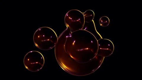 Liquid blobs transform with a metaball animation. Stock Footage 245015959