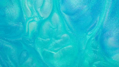 Liquid Blue And Turquoise Paint Stock Footage 207223440