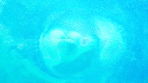 Liquid Blue And Turquoise Paint Stock Footage 207241615