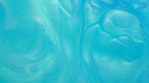 Liquid Blue And Turquoise Paint Stock Footage 207247916
