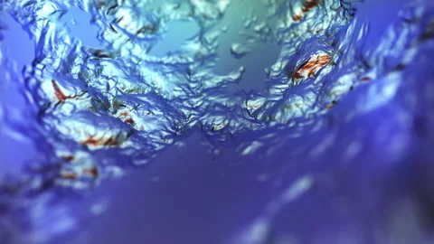 Liquid Blue Background Stock Footage 153486034