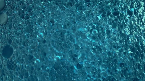 Liquid with blue bubbles Stock Footage 35661205