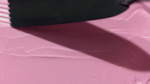 Liquid blush creamy blush texture Smooth texture became a strip texture Stock Footage 128183045