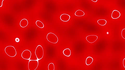 Liquid bubble animation on red background Stock Footage 297184600
