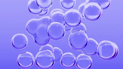 Liquid bubble motion background loop animated Stock Footage 320173127