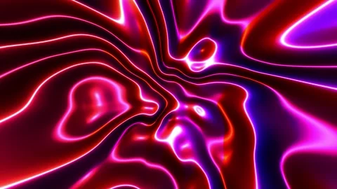 Liquid bubble purple blue with red background VJ loop animation0001-0300 Stock Footage 340066547
