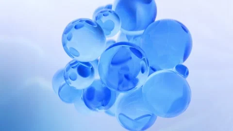 Liquid bubble selective focus animation move through or collagen serum. 動画素材 279791287