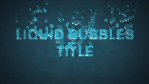 Liquid Bubble sTitle After Effects stock