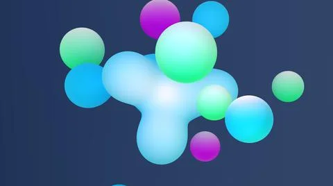 Liquid bubbles. Color abstraction. 3D rendering. Stock-Illustration