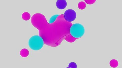 Liquid bubbles. Color abstraction. 3D rendering. Stock-Illustration