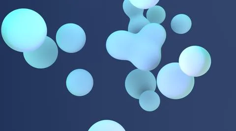 Liquid bubbles. Color abstraction. 3D rendering. Stock-Illustration