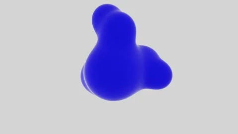 Liquid bubbles rotate and flow into each other. 3D-render. Stock-Footage 150212524