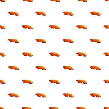 Liquid caramel or maple syrup splashes seamless pattern Stock Illustration