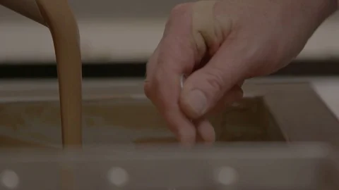 Liquid chocolate making Stock Footage 74068607