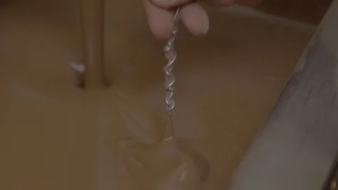 Liquid chocolate making Stock Footage 74068739