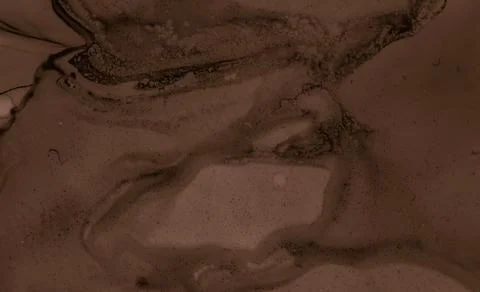 Liquid Chocolate Texture. Dark Cream Background. 스톡 일러스트