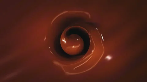 Liquid chocolate vortex background Stock Footage 128320966