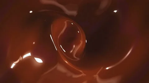 Liquid chocolate vortex background Stock Footage 128320970