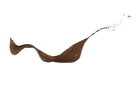 Liquid chocolate wave Stock Photos