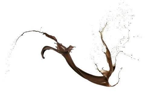 Liquid chocolate wave Stock Photos