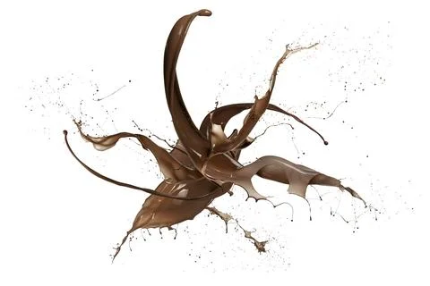 Liquid chocolate wave Stock Photos