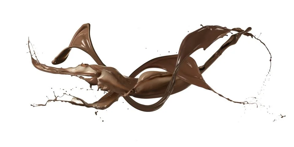 Liquid chocolate wave Stock Photos