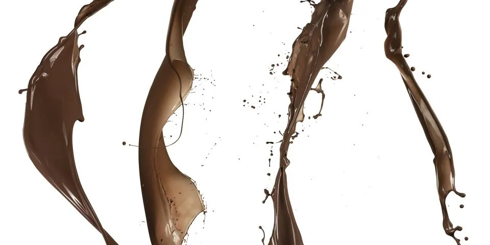 Liquid chocolate wave Stock Photos